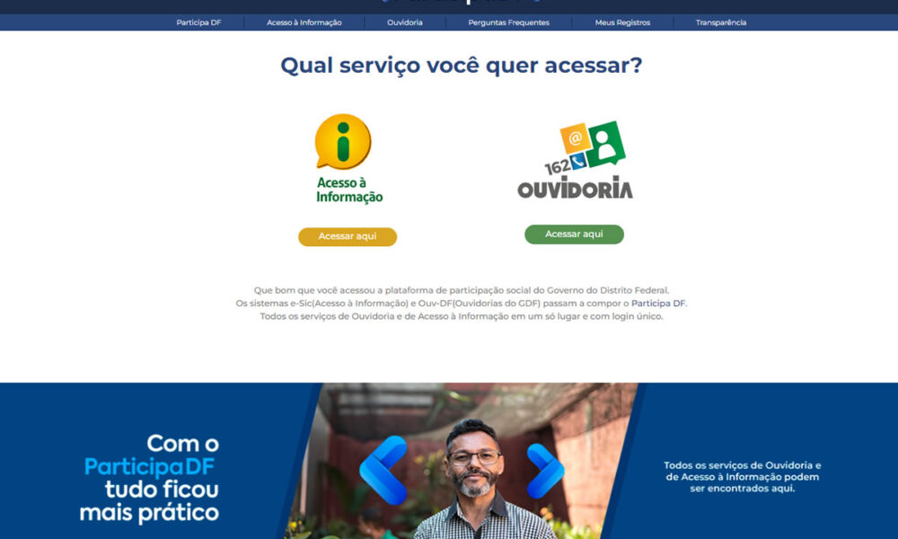 Participa Df Vai Facilitar O Acesso Da População A Serviços Do Gdf 