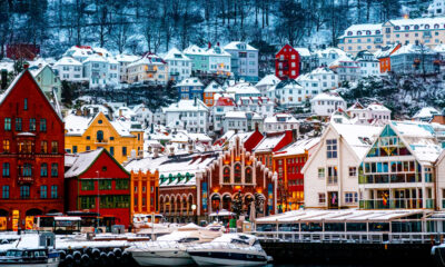 Cidade de Bergen na Noruega