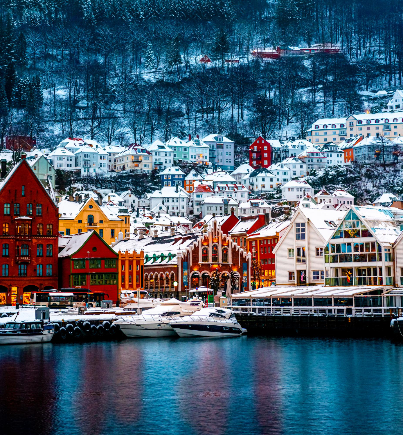 Cidade de Bergen na Noruega